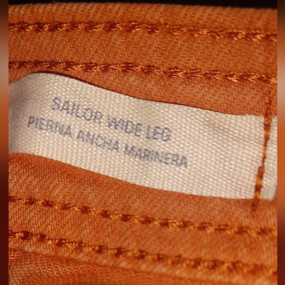 Universal Thread Coral Red High Rise Sailor Wide Leg Ankle Jeans Multi sizes NWT - Picture 7 of 16